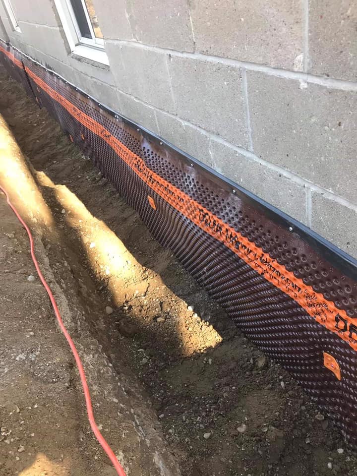 Excavation work for exterior waterproofing