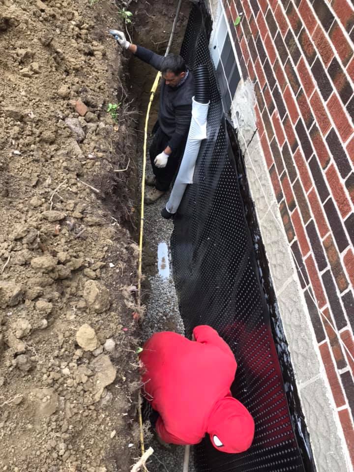 Foundation crack repair work