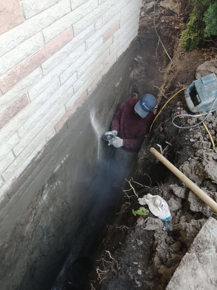 Interior waterproofing membrane application