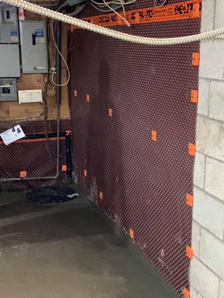 Completed concrete restoration work