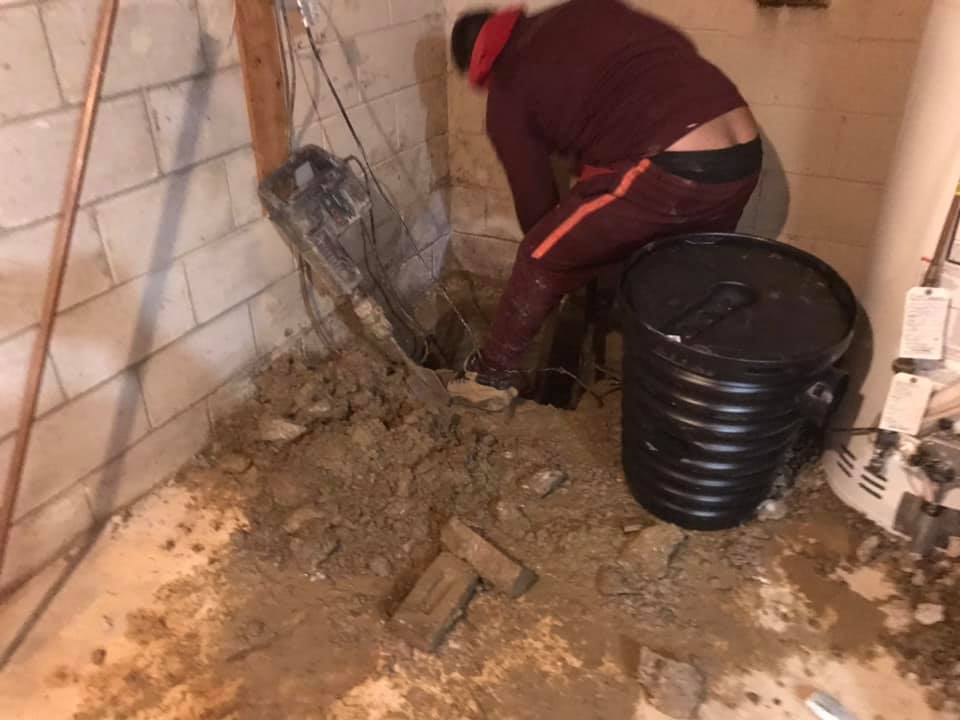 Foundation crack repair and concrete work by ESK Waterproofing