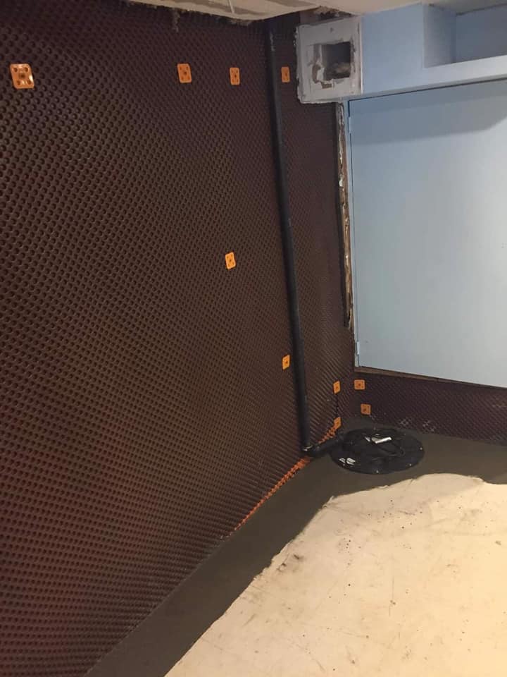 Waterproofing excavation in progress