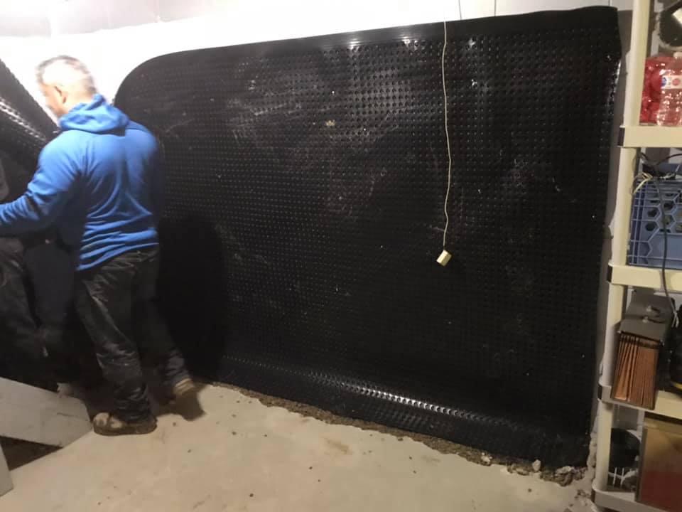 Foundation repair work in progress