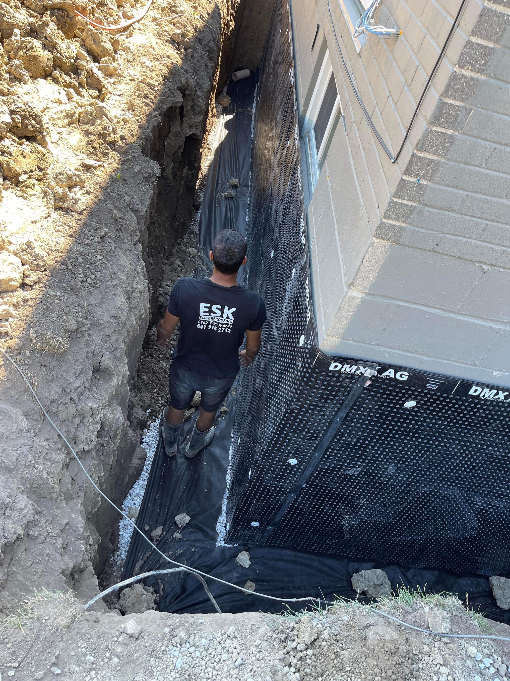 ESK Waterproofing owner on site